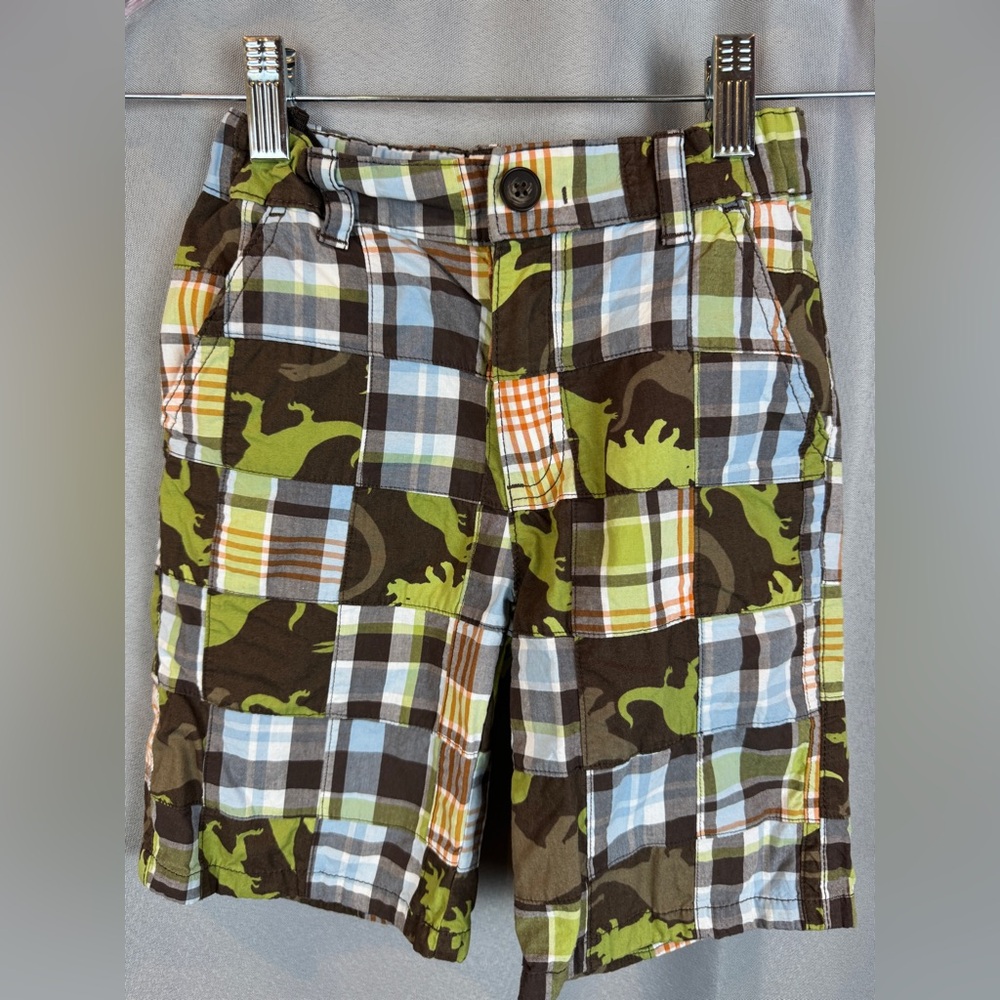 Gymboree Patchwork Dinosaur Shorts- Size 6